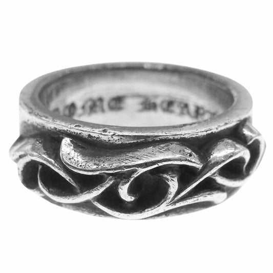 CHROME HEARTS クロムハーツ（原本無） DBL NARROW VINE BAND ダブルナロー ヴァイン バンド リング シルバー系 21号【中古】