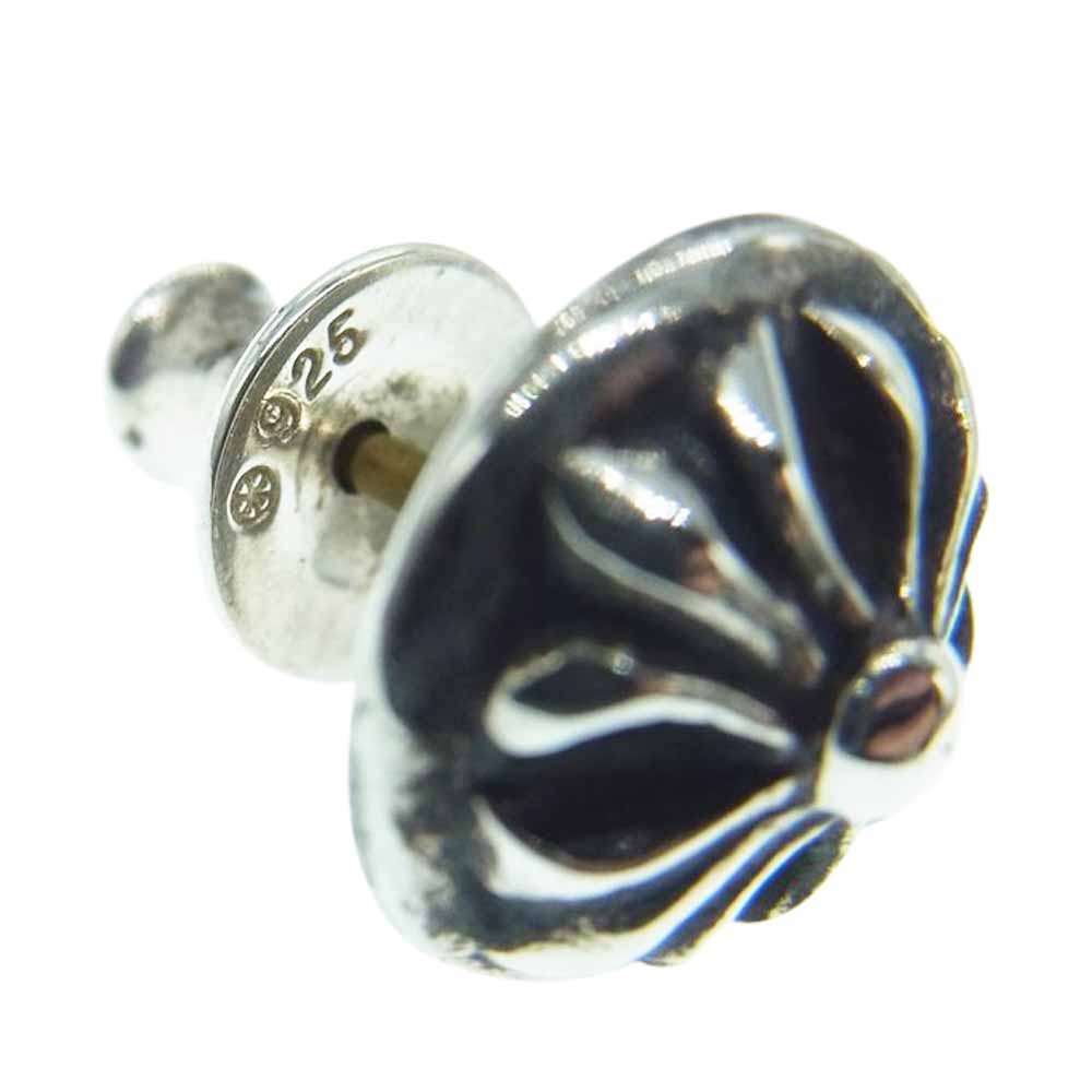 CHROME HEARTS クロムハーツ（原本無） STUD CRSBLL クロスボール スタッド ピアス  シルバー系【中古】