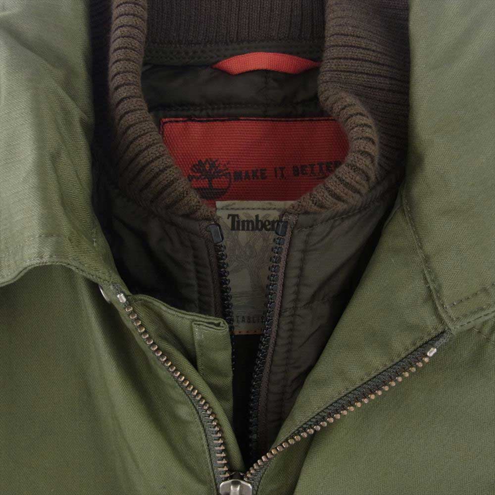 Timberland ティンバーランド ライナー付き ミリタリー ジャケット カーキ系 L【中古】