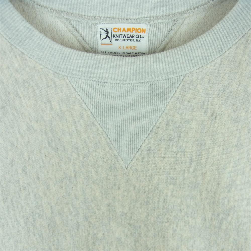 Champion チャンピオン リバースウィーブ 1stパテント ランタグ復刻 クルーネック スウェットシャツ トレーナー グレー系 XL【中古】