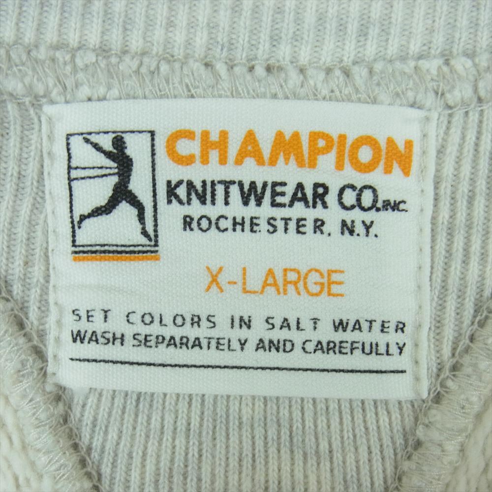 Champion チャンピオン リバースウィーブ 1stパテント ランタグ復刻 クルーネック スウェットシャツ トレーナー グレー系 XL【中古】