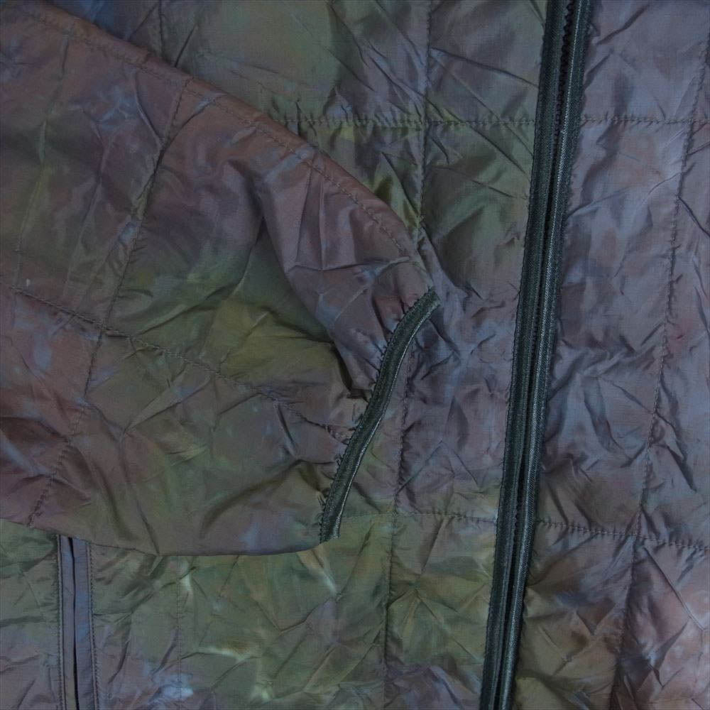 Needles ニードルス JO177 PIPING QUILT JACKET NYLON RIPSTOP UNEVEN DYE タイダイ染め加工 パイピング キルト 中綿 ライナー フルジップ ジャケット パープル系 グリーン系 S【中古】