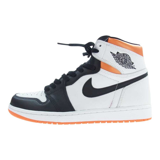 NIKE ナイキ 555088-180 AIR JORDAN 1 RETRO HIGH OG ELECTRO ORANGE エアジョーダン1 レトロ ハイ OG エレクトロオレンジ ハイカット スニーカー ホワイト系 ブラック系 オレンジ系 27cm【極上美品】【中古】