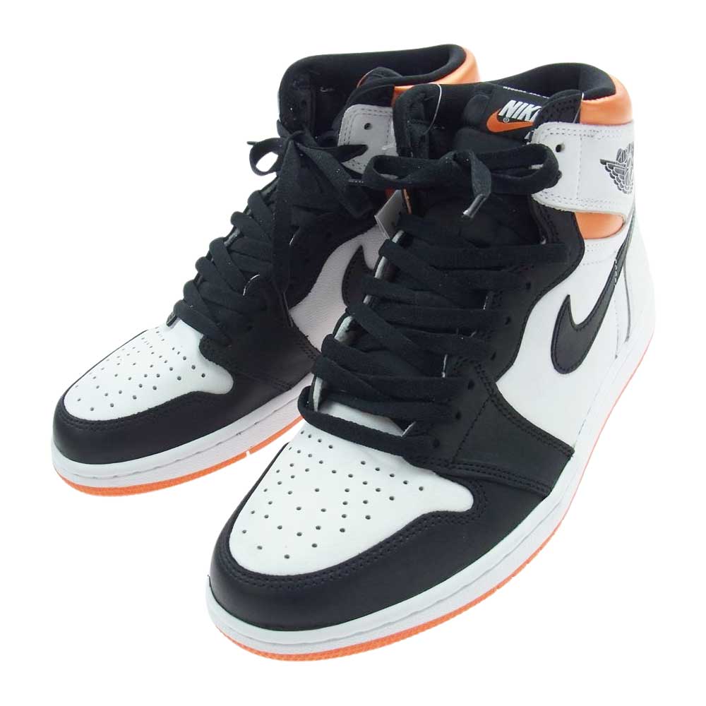 NIKE ナイキ 555088-180 AIR JORDAN 1 RETRO HIGH OG ELECTRO ORANGE エアジョーダン1 レトロ ハイ OG エレクトロオレンジ ハイカット スニーカー ホワイト系 ブラック系 オレンジ系 27cm【極上美品】【中古】