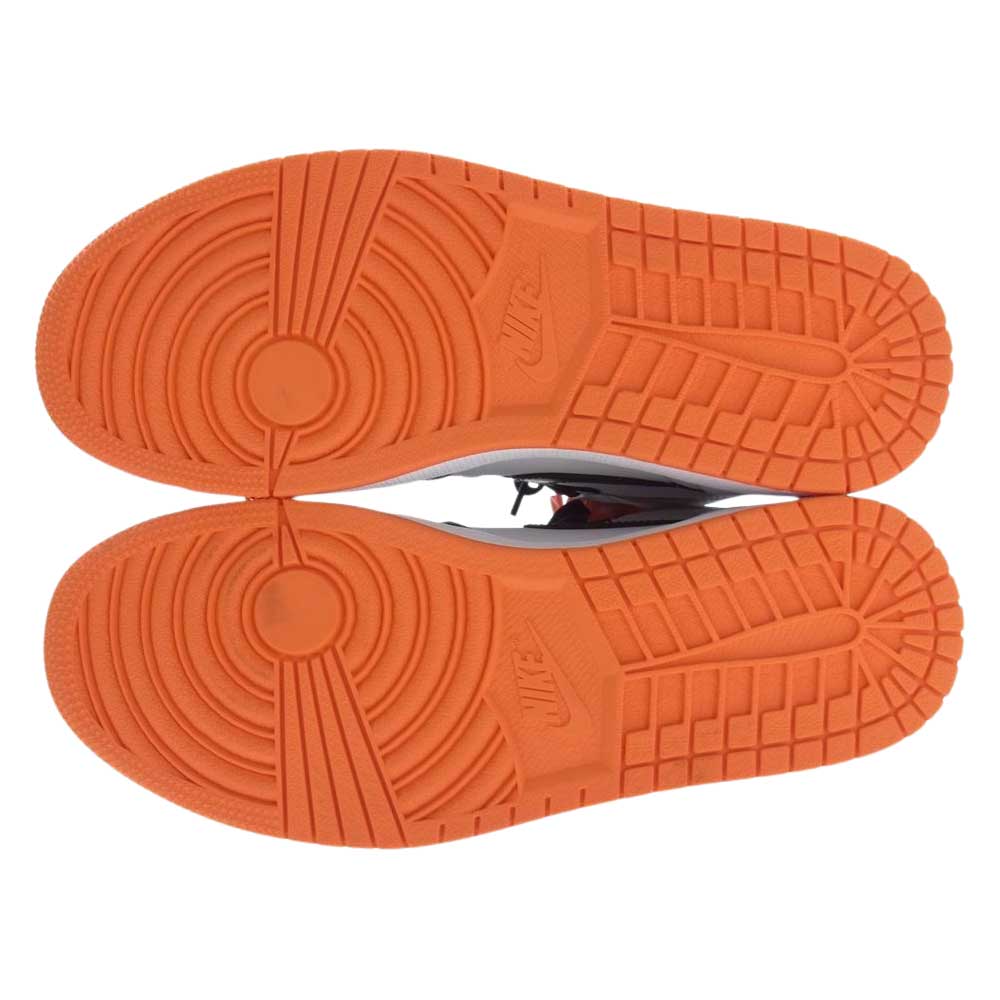 NIKE ナイキ 555088-180 AIR JORDAN 1 RETRO HIGH OG ELECTRO ORANGE エアジョーダン1 レトロ ハイ OG エレクトロオレンジ ハイカット スニーカー ホワイト系 ブラック系 オレンジ系 27cm【極上美品】【中古】