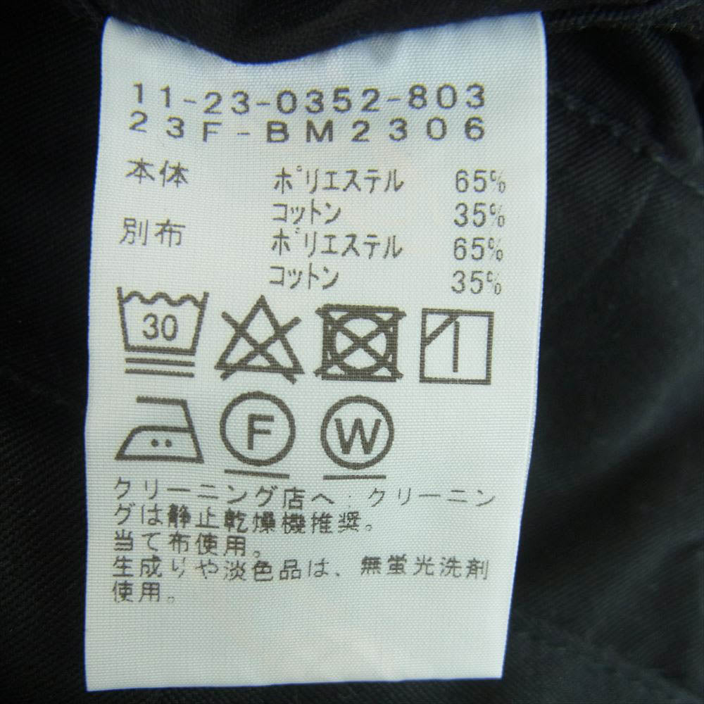 BEAMS ビームス 23AW 11-23-0352-803 2023年秋冬 23F-BM2306 1プリーツ ワーク トラウザーズ パンツ ブラック系 M【中古】