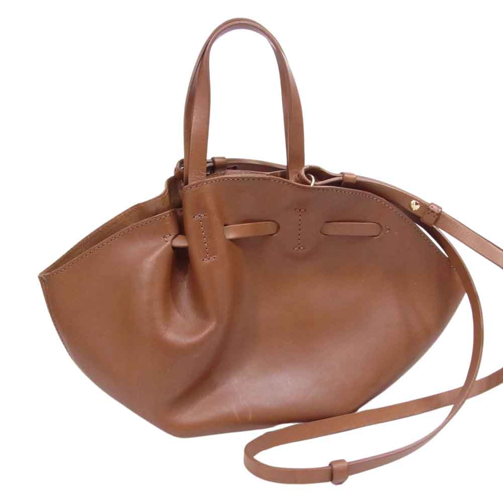 ナヌーシュカ レザー 2WAY ショルダー トートバッグ ハンドバッグ ブラウン系【中古】