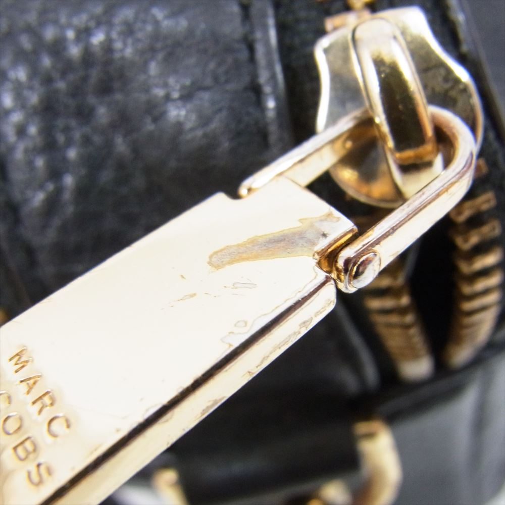 MARC JACOBS マークジェイコブス SNAPSHOT スナップショット ロゴ レザー ショルダーバッグ ブラック系【中古】