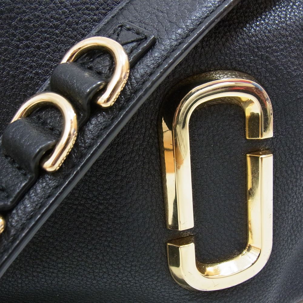 MARC JACOBS マークジェイコブス SNAPSHOT スナップショット ロゴ レザー ショルダーバッグ ブラック系【中古】