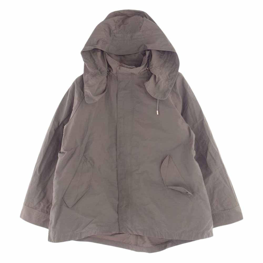 ビューティー&ユース 21AW 1625-112-4727 B&Y ユナイテッドアローズ グログランフードライナー マウンテン パーカー ジャケット ショート モッズコート カーキ系 L【中古】