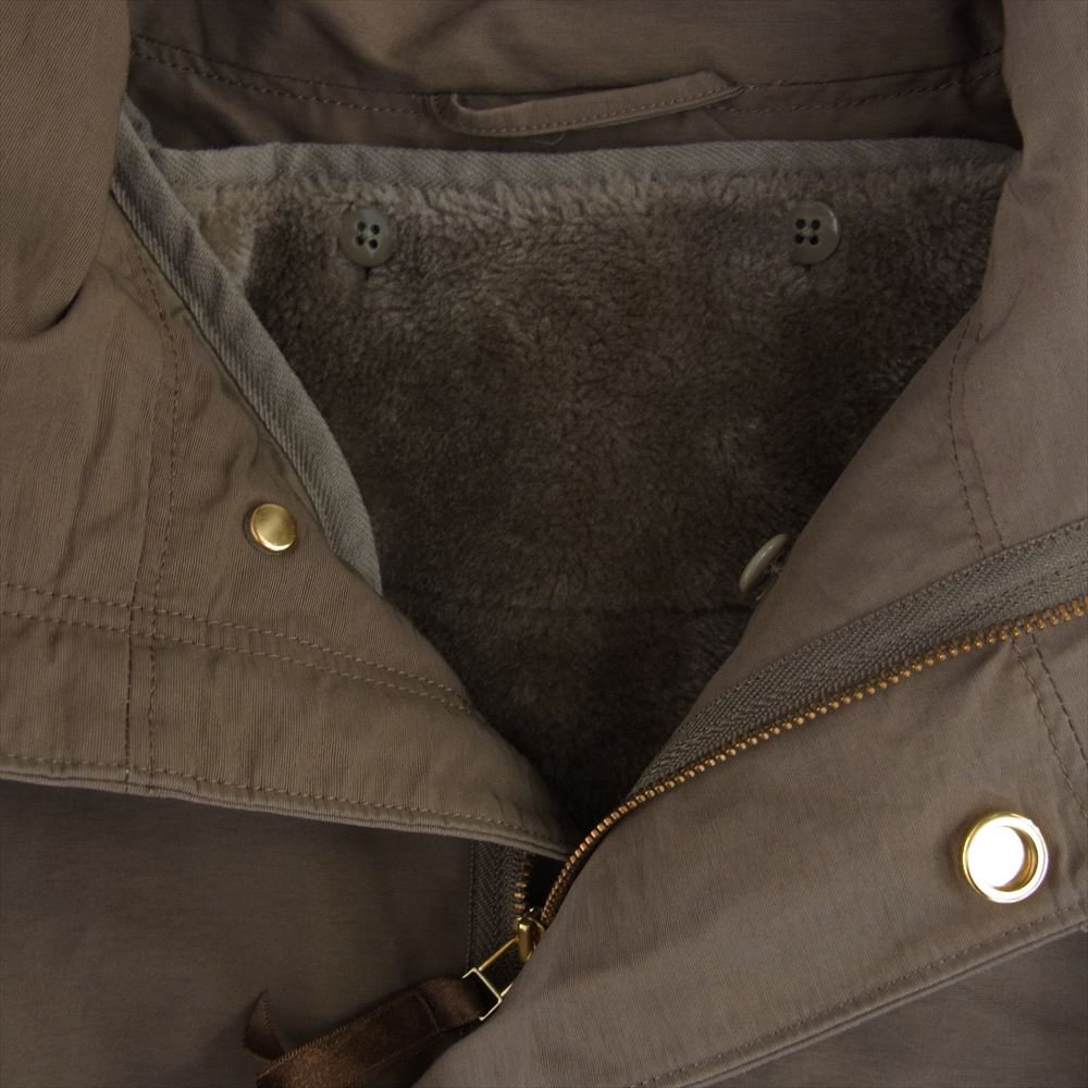 ビューティー&ユース 21AW 1625-112-4727 B&Y ユナイテッドアローズ グログランフードライナー マウンテン パーカー ジャケット ショート モッズコート カーキ系 L【中古】
