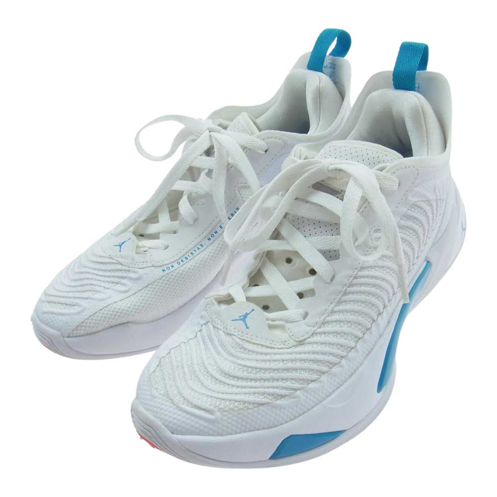 NIKE ナイキ DQ6513-104 GS Jordan Luka 1White NeoTurquoise Metallic Silver GS ジョーダン ルカ1 ホワイト ネオ ターコイズ メタリック シルバー スニーカー ホワイト系 24..5cm【中古】
