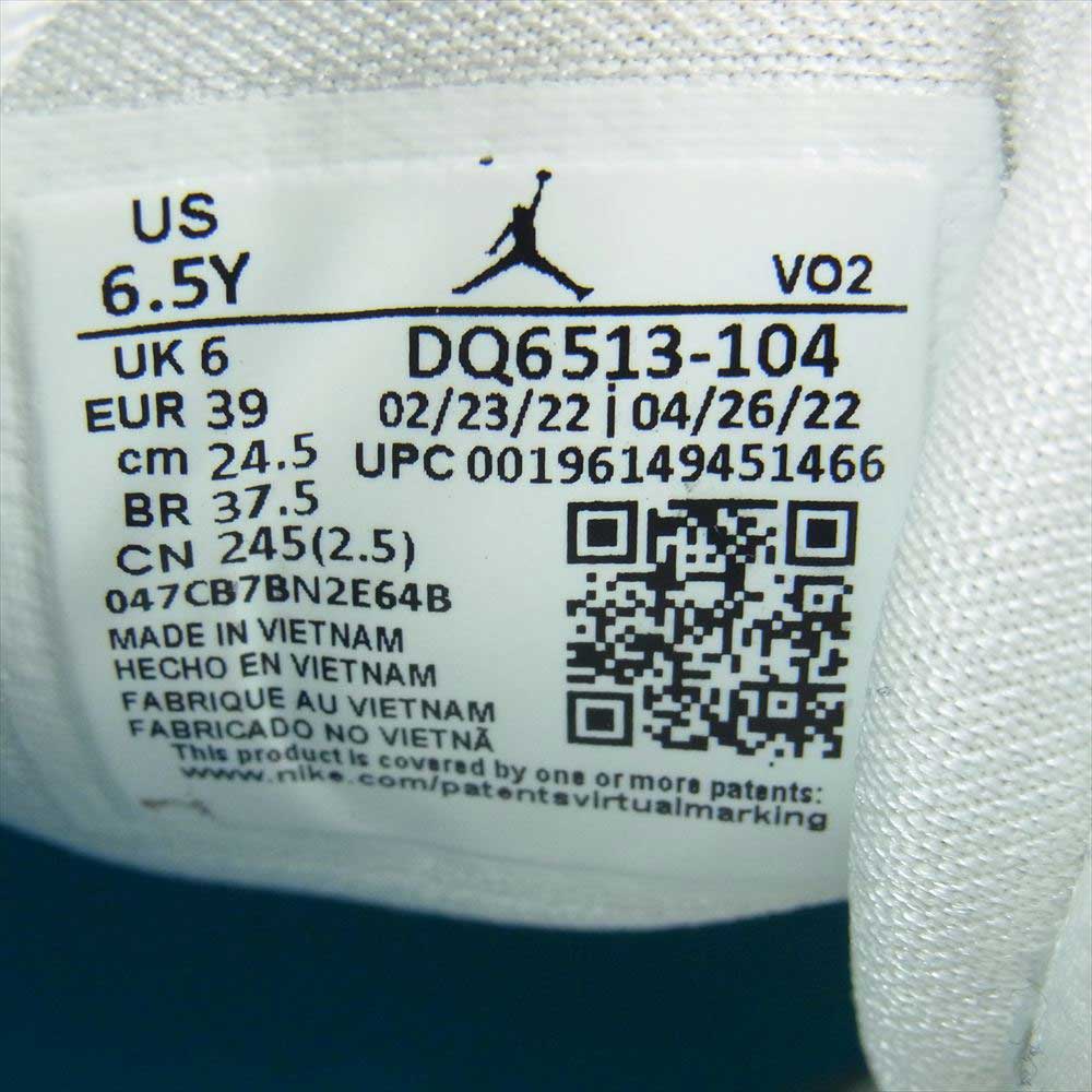 NIKE ナイキ DQ6513-104 GS Jordan Luka 1White NeoTurquoise Metallic Silver GS ジョーダン ルカ1 ホワイト ネオ ターコイズ メタリック シルバー スニーカー ホワイト系 24..5cm【中古】