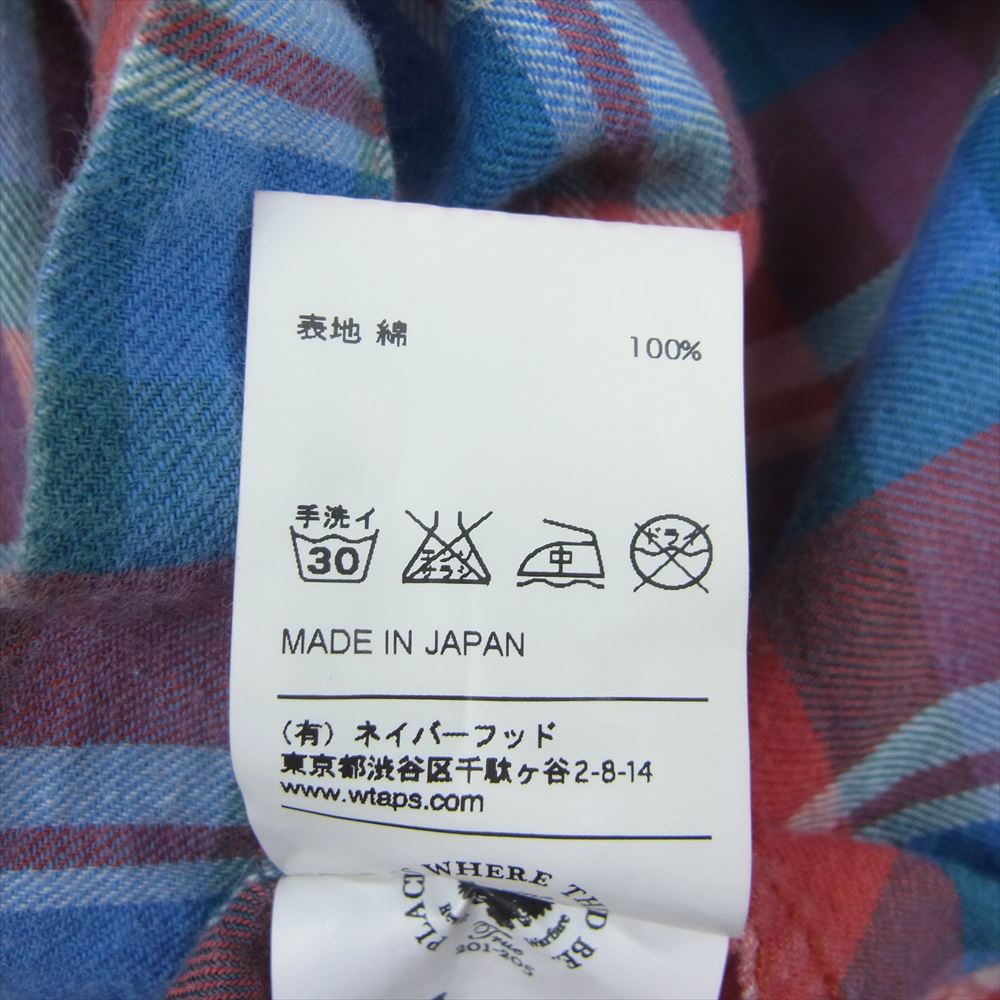 WTAPS ダブルタップス 12SS 121GWDT-SHM03 UNION LS ユニオン チェック 長袖 シャツ マルチカラー系 L【中古】