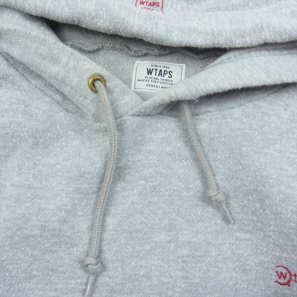 WTAPS ダブルタップス 16AW 162ATDT-CSM11 HELLWEEK HOODED ロゴ 刺繍 プルオーバー パーカー グレー系 L【中古】