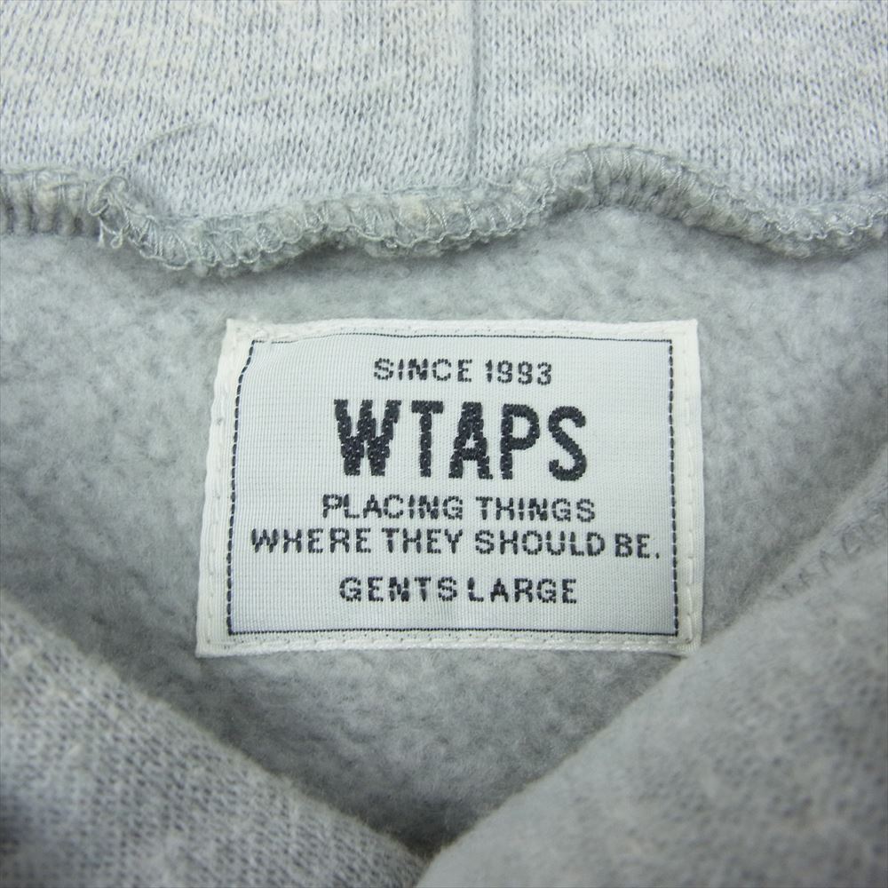 WTAPS ダブルタップス 16AW 162ATDT-CSM11 HELLWEEK HOODED ロゴ 刺繍 プルオーバー パーカー グレー系 L【中古】