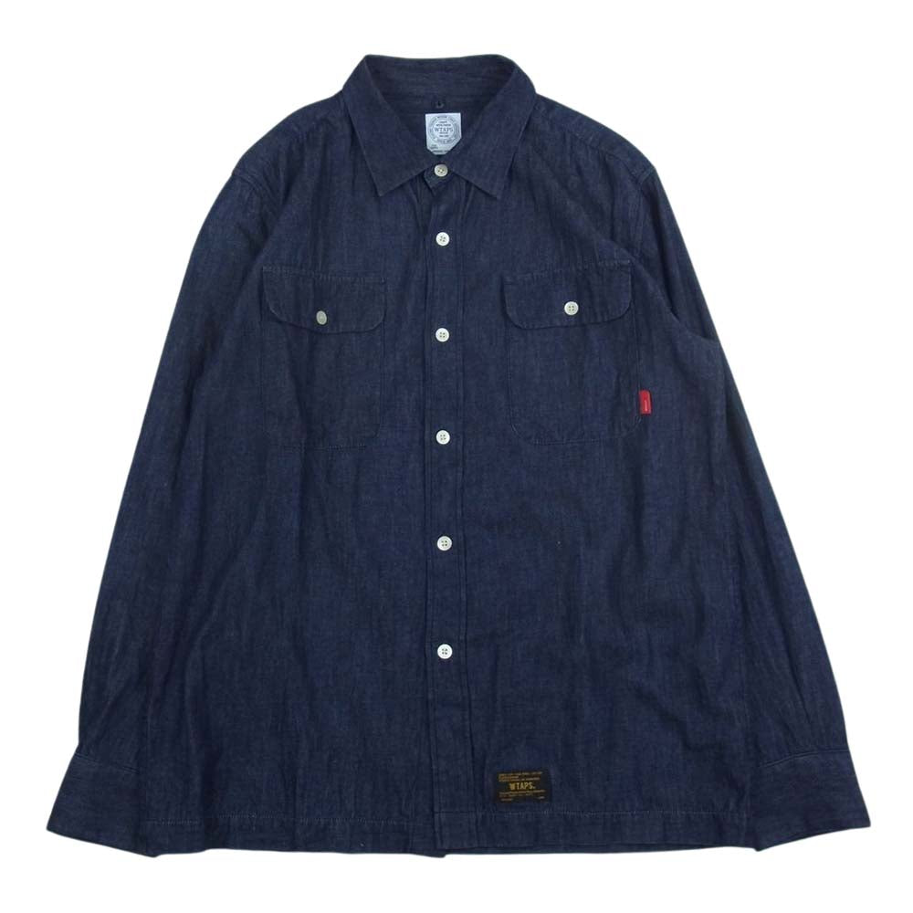 WTAPS ダブルタップス 16AW 162LTDT-SHM04 VATOS LS ヴァトス デニム 長袖 シャツ インディゴブルー系 L【中古】