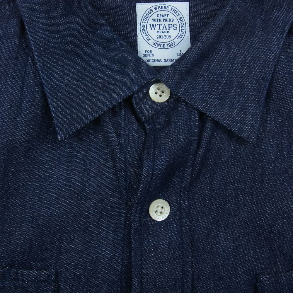 WTAPS ダブルタップス 16AW 162LTDT-SHM04 VATOS LS ヴァトス デニム 長袖 シャツ インディゴブルー系 L【中古】