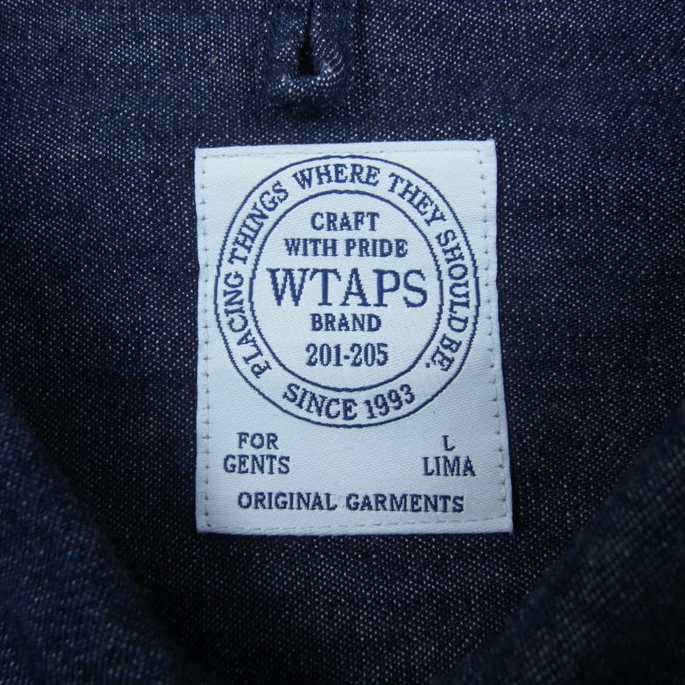 WTAPS ダブルタップス 16AW 162LTDT-SHM04 VATOS LS ヴァトス デニム 長袖 シャツ インディゴブルー系 L【中古】