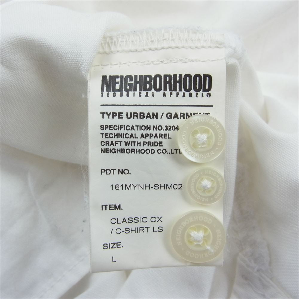 NEIGHBORHOOD ネイバーフッド 16SS 161MYNH-SHM02 LOGGER C-SHIRT.LS ポケット ロガー 長袖 シャツ ホワイト系 L【中古】