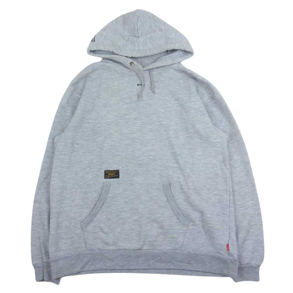WTAPS ダブルタップス 17AW 172ATDT-CSM12 HELLWEEK HOODED ロゴ 刺繍 プルオーバー パーカー グレー系 L【中古】