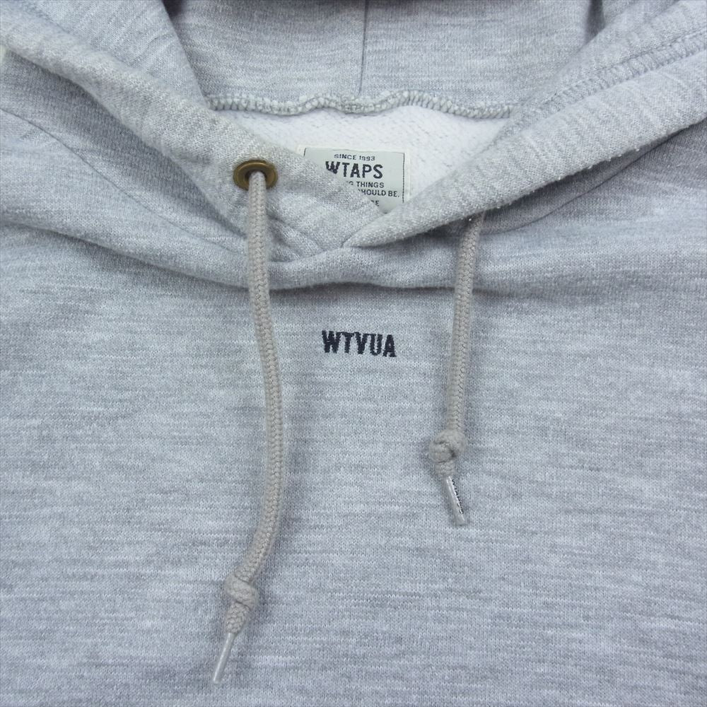 WTAPS ダブルタップス 17AW 172ATDT-CSM12 HELLWEEK HOODED ロゴ 刺繍 プルオーバー パーカー グレー系 L【中古】