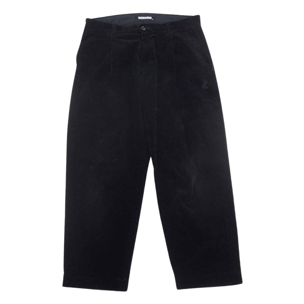 NEIGHBORHOOD ネイバーフッド 21AW 212AQNH-PTM02 CORD TUCK コーデュロイ 2タック パンツ テーパード トラウザー スラックス ブラック系 M【中古】