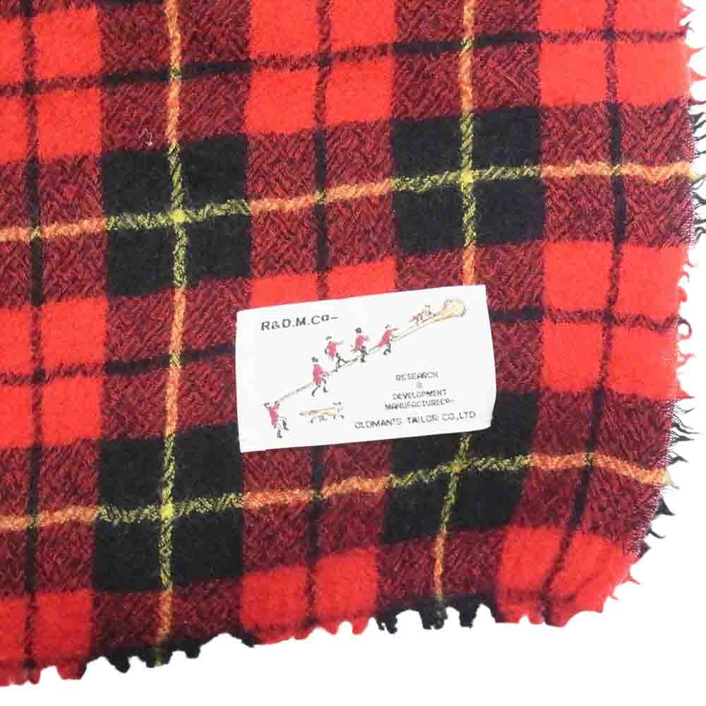 オールドマンテーラー タータンチェック 大判ストール マフラー ブランケット レッド系【中古】