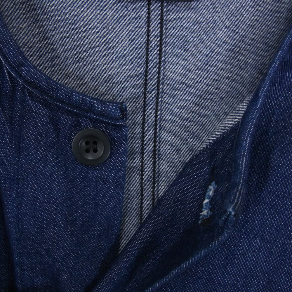 orSlow オアスロウ 03-8036-81 DENIM NO COLLAR COAT ノーカラーコート デニム フィッシュテイル モッズコート インディゴブルー系 1【中古】