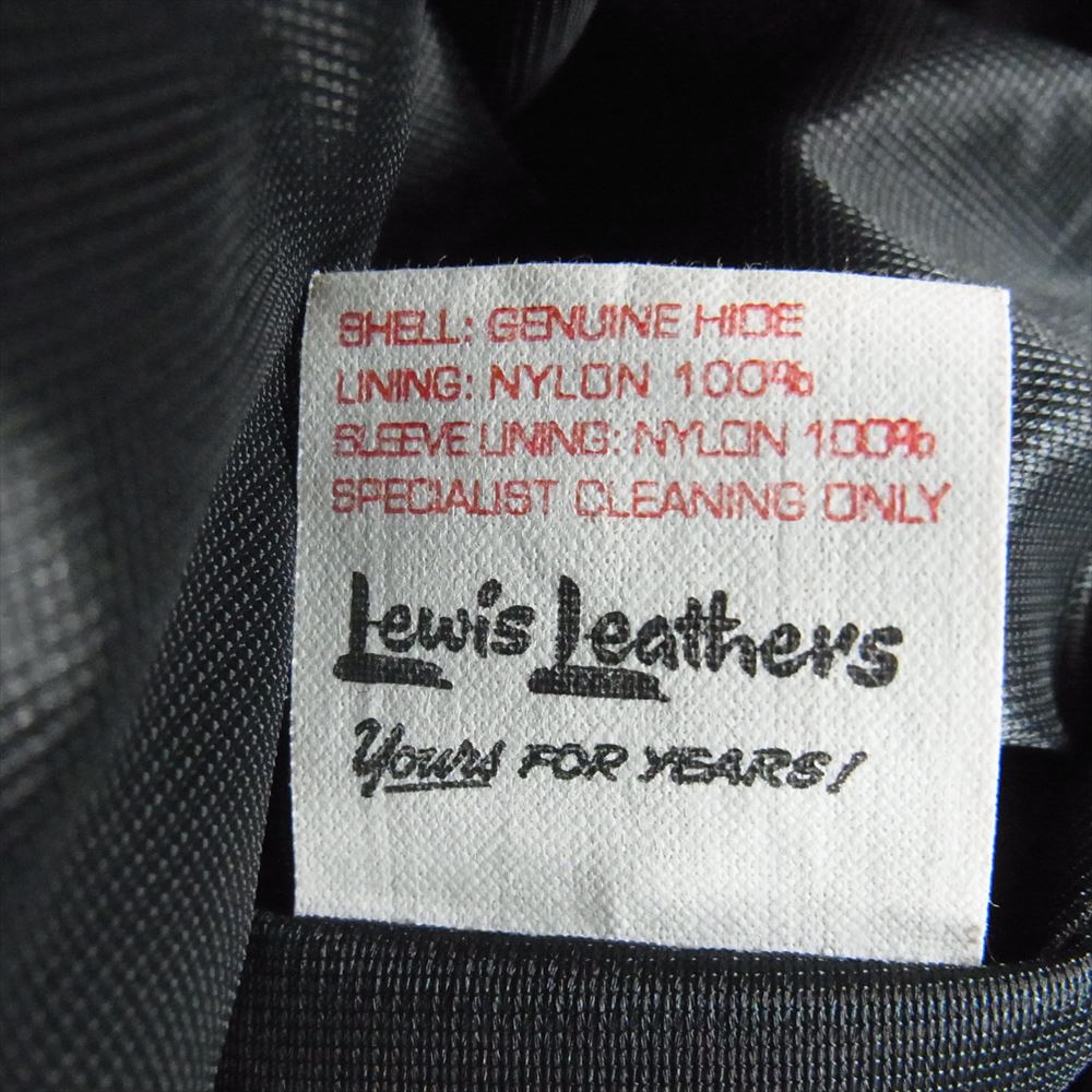 Lewis Leathers ルイスレザー 60T CORSAIR TIGHT FIT ホースハイド コルセア タイトフィット ライダース ジャケット ブラック系 36【中古】