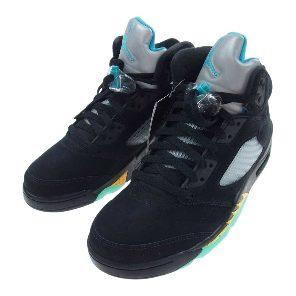 NIKE ナイキ DD0587-047 AIR JORDAN 5 RETRO エアジョーダン 5 レトロ ブラック アクアトーン-タクシー スニーカー ブラック系 27.5cm【極上美品】【中古】