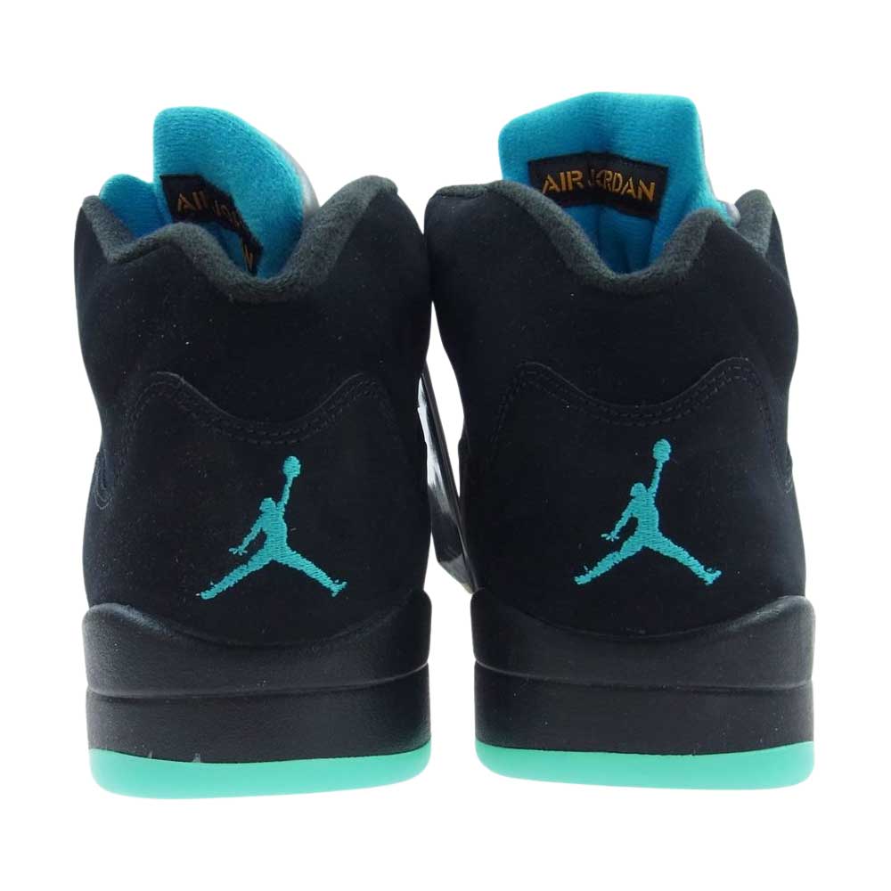 NIKE ナイキ DD0587-047 AIR JORDAN 5 RETRO エアジョーダン 5 レトロ ブラック アクアトーン-タクシー スニーカー ブラック系 27.5cm【極上美品】【中古】