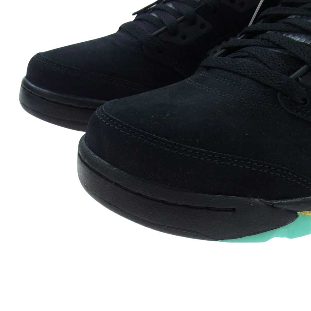 NIKE ナイキ DD0587-047 AIR JORDAN 5 RETRO エアジョーダン 5 レトロ ブラック アクアトーン-タクシー スニーカー ブラック系 27.5cm【極上美品】【中古】