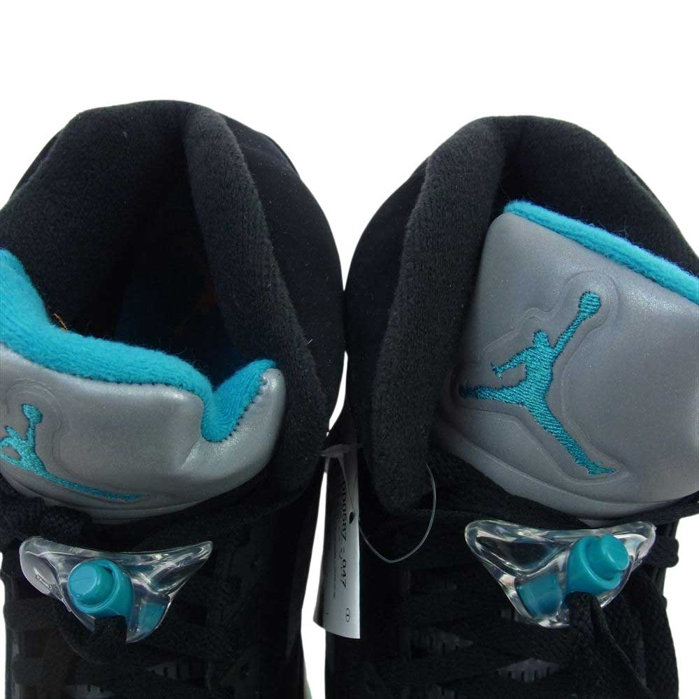 NIKE ナイキ DD0587-047 AIR JORDAN 5 RETRO エアジョーダン 5 レトロ ブラック アクアトーン-タクシー スニーカー ブラック系 27.5cm【極上美品】【中古】