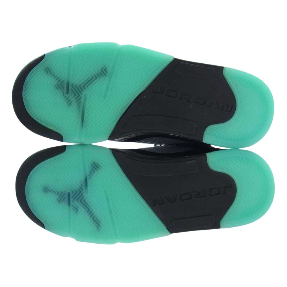 NIKE ナイキ DD0587-047 AIR JORDAN 5 RETRO エアジョーダン 5 レトロ ブラック アクアトーン-タクシー スニーカー ブラック系 27.5cm【極上美品】【中古】