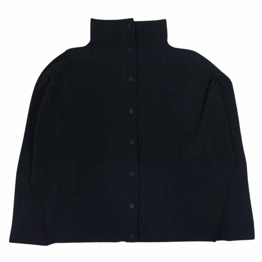 ISSEY MIYAKE イッセイミヤケ MI92KO161 me ミー A-POC INSIDE プリーツ加工 ハイネック ドルマンスリーブ カーディガン ブラック系 サイズ表記無【中古】