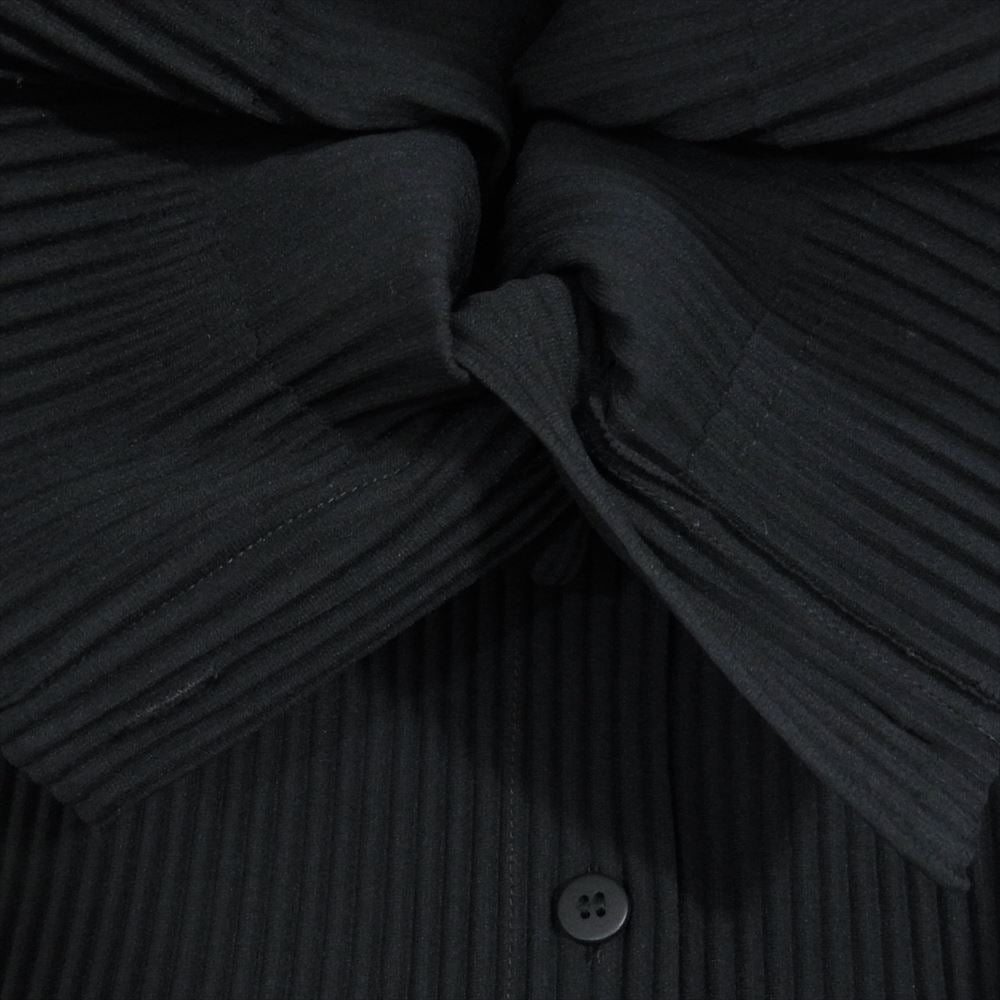 ISSEY MIYAKE イッセイミヤケ MI92KO161 me ミー A-POC INSIDE プリーツ加工 ハイネック ドルマンスリーブ カーディガン ブラック系 サイズ表記無【中古】