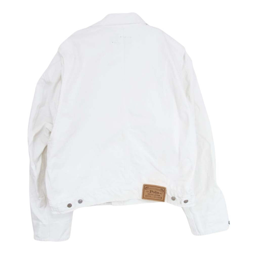 RALPH LAUREN ラルフローレン コットン ショート カバーオール トラック ジャケット ホワイト系 L【中古】