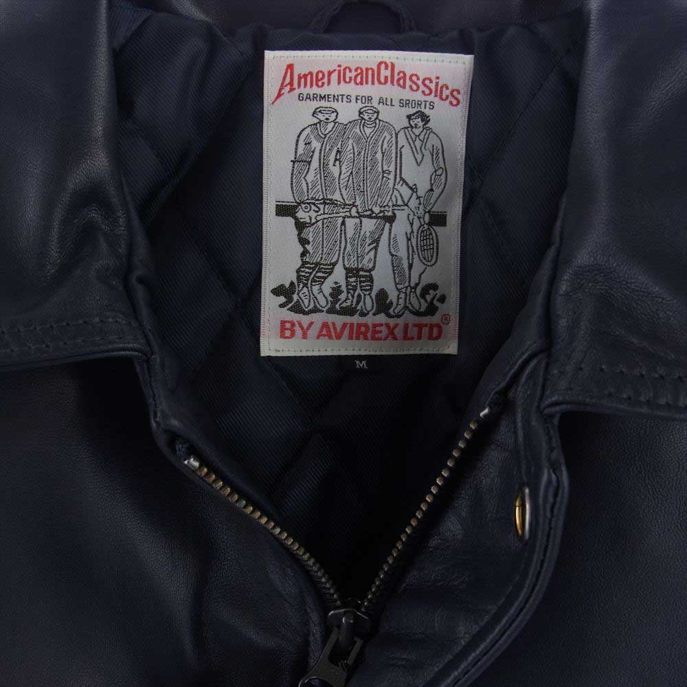 ブラックアイパッチ 23AW BEPFW23EI13 AVIREX アヴィレックス ALL CITY HWC JACKET シープスキン オール シティ ジャケット ダークネイビー系 M【新古品】【未使用】【中古】