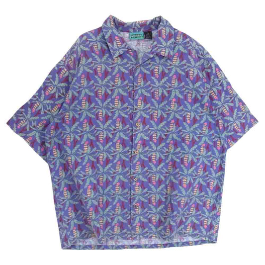 patagonia パタゴニア 90s バナナ柄 アロハ 半袖 シャツ パープル系 M【中古】