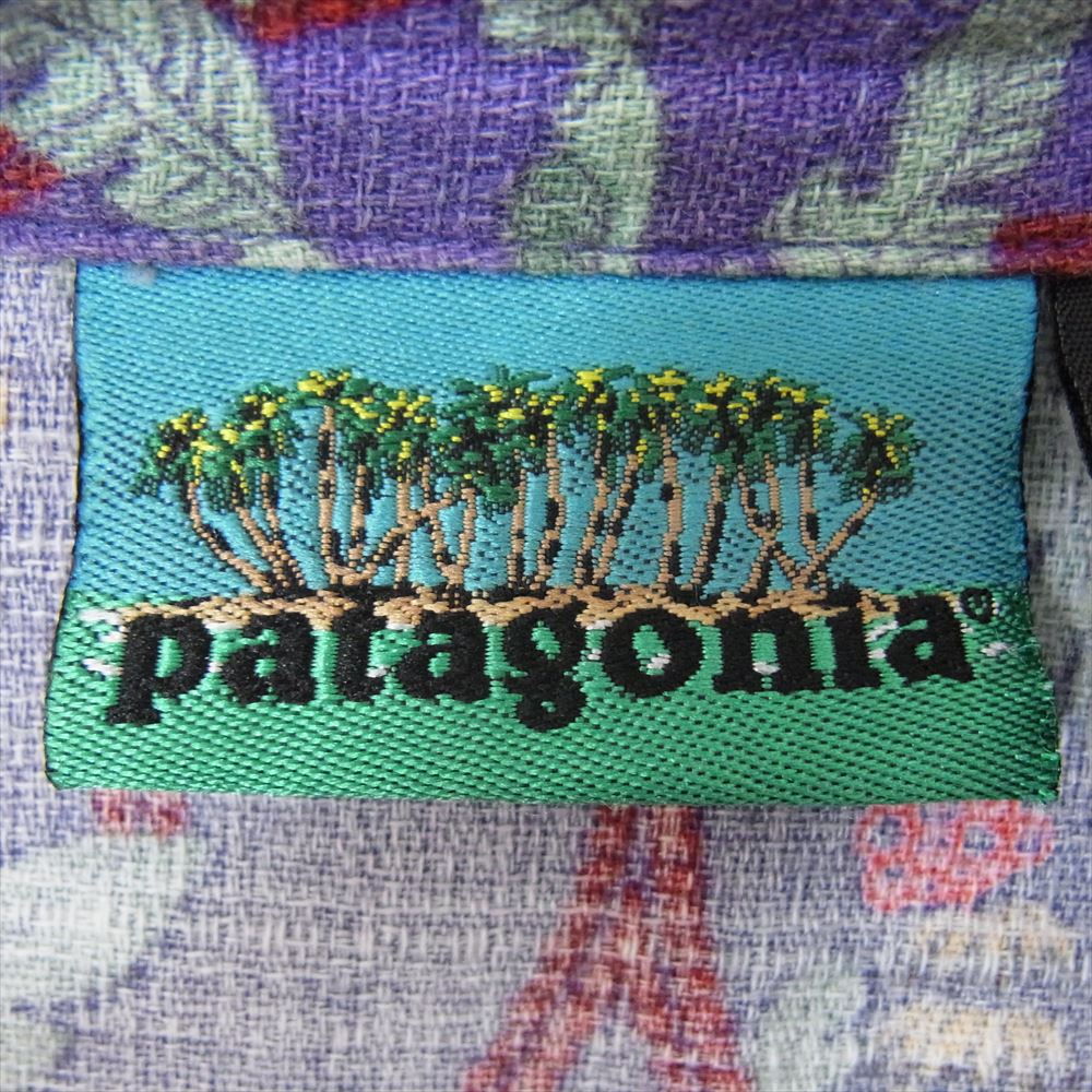 patagonia パタゴニア 90s バナナ柄 アロハ 半袖 シャツ パープル系 M【中古】