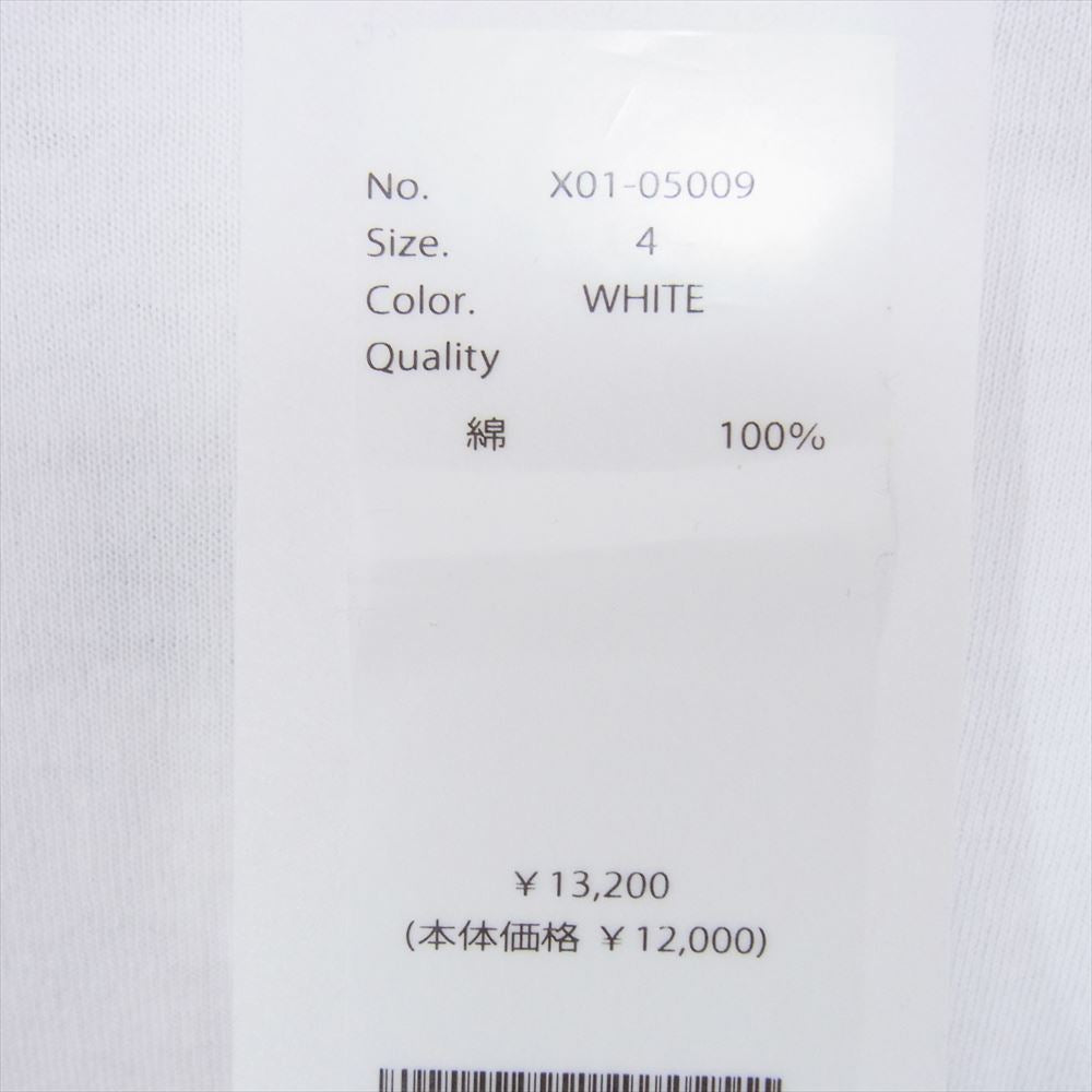 COMOLI コモリ X01-05009 空紡天竺 半袖 Tシャツ ホワイト系 4【中古】
