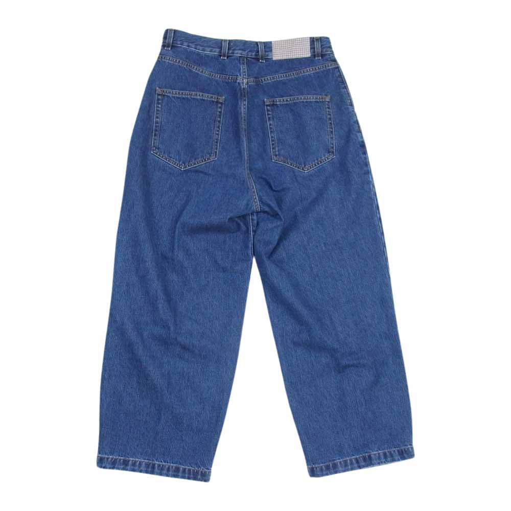 エムエフペン BIGGER JEANS ウォッシュド加工 ビガー ジーンズ デニム パンツ インディゴブルー系 M【中古】