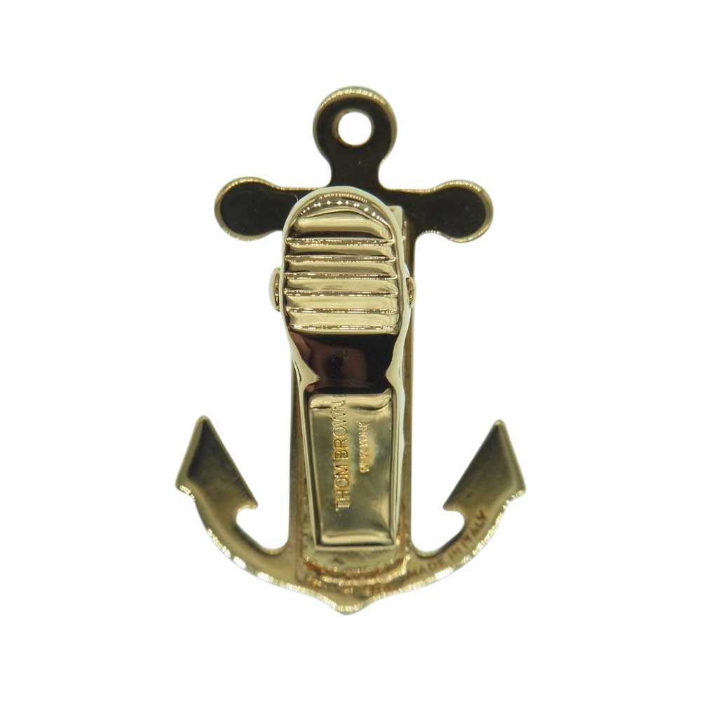 THOM BROWNE トムブラウン anchor tie bar in brass 真鍮 錨 アンカー タイバー ネクタイピン ゴールド系【中古】