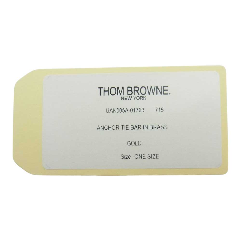 THOM BROWNE トムブラウン anchor tie bar in brass 真鍮 錨 アンカー タイバー ネクタイピン ゴールド系【中古】
