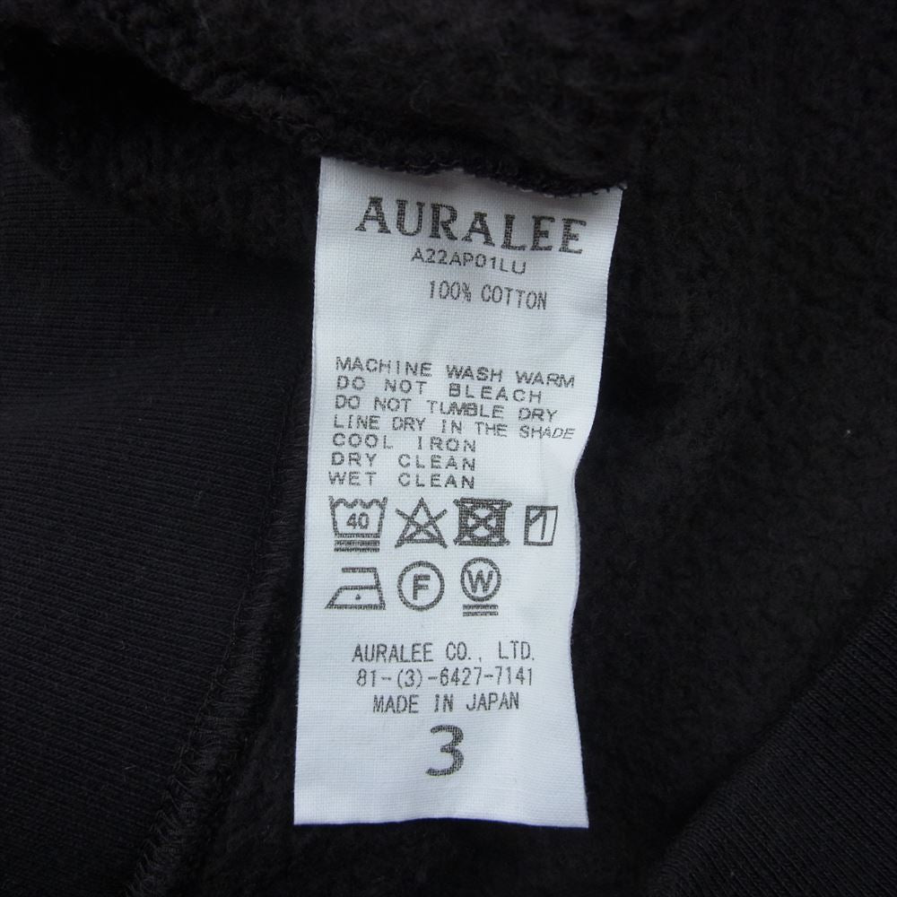 AURALEE オーラリー A22AP01LU FLUFFY SWEAT P/O フラッフィー スウェット プルオーバー トレーナー ブラウン系 3【中古】