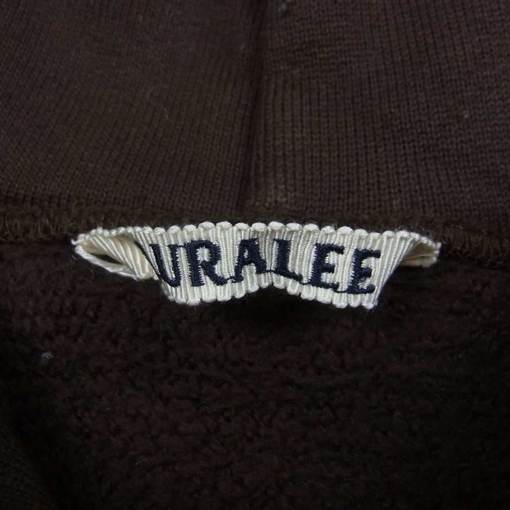 AURALEE オーラリー 22AW A22AP01HU HIGH COUNT HEAVY SWEAT P/O PARKA ハイカウント プルオーバー パーカー フーディ ブラウン系 3【中古】