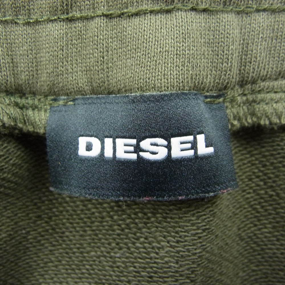 DIESEL ディーゼル J00311 0QAWU スウェット カーゴポケット スカート カーキ系 14【美品】【中古】