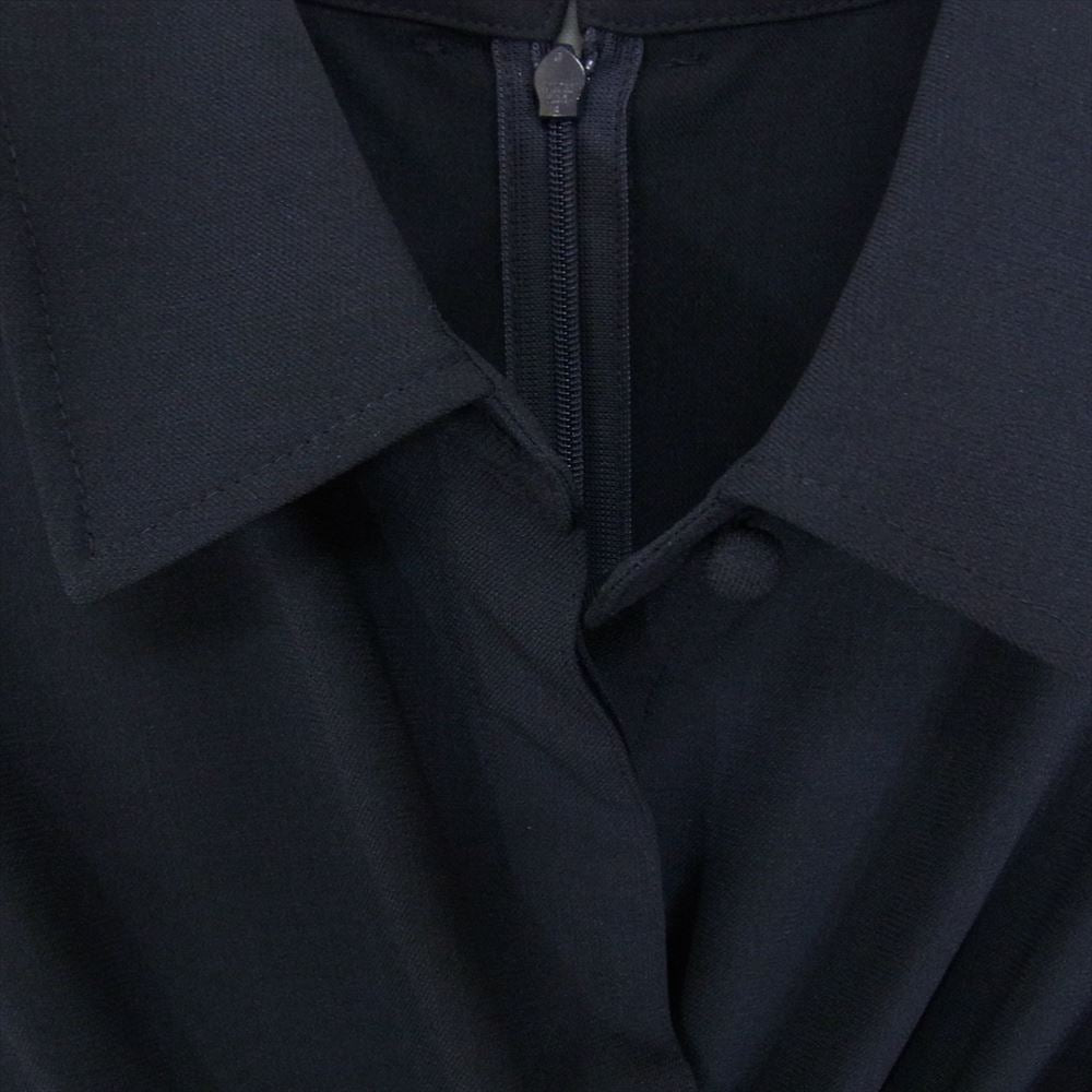 ジェンヌ 丸ボタン 長袖 ワンピース ネイビー系 S【中古】