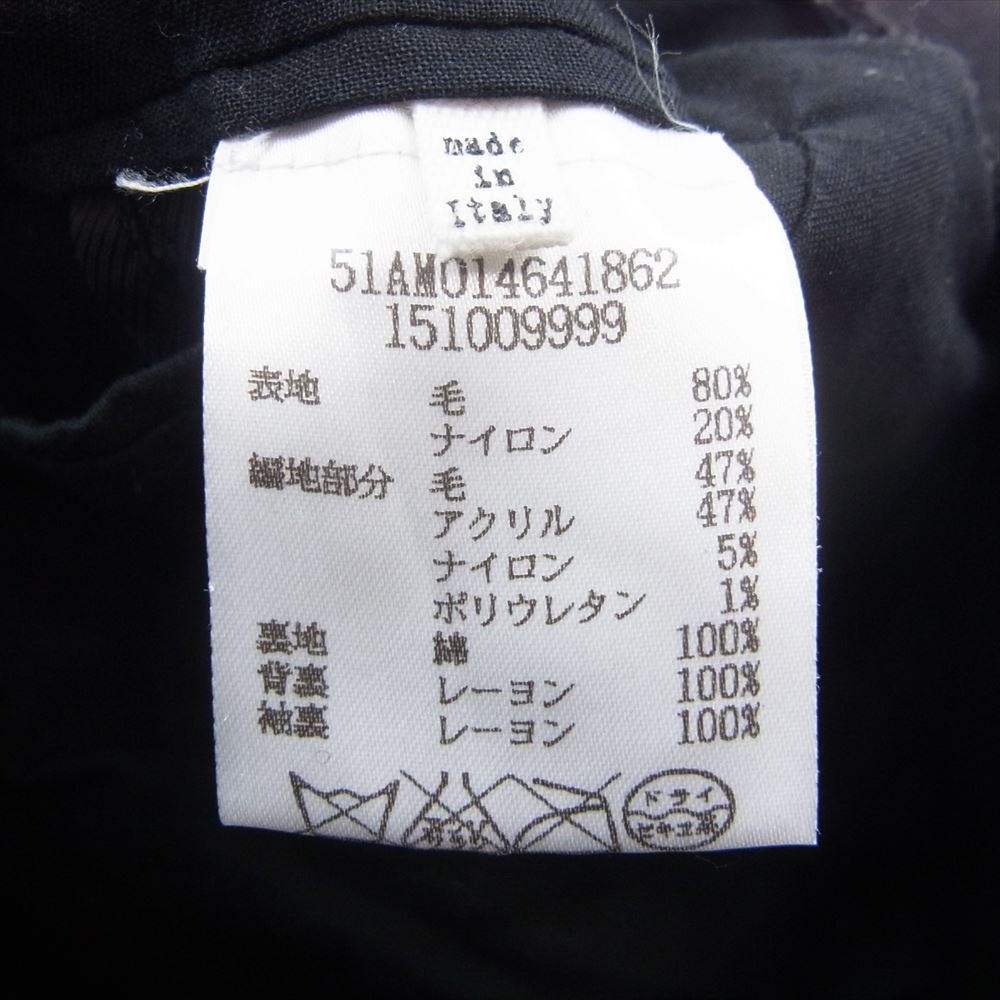 MAISON MARGIELA メゾンマルジェラ 51AW014641862 国内正規品 イタリア製 カットオフ ショート コート Pコート ブラック系 38【中古】